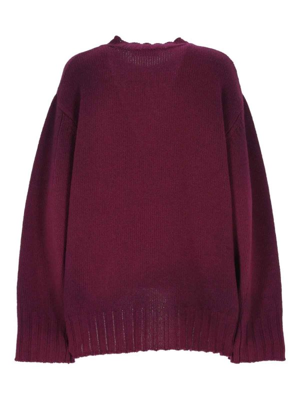 The Attico: crew necks online - Sweater With Asymmetric Hem