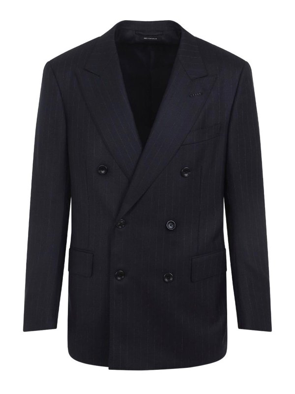 TOM FORD: giacche blazer - Blazer Doppiopetto Gessato