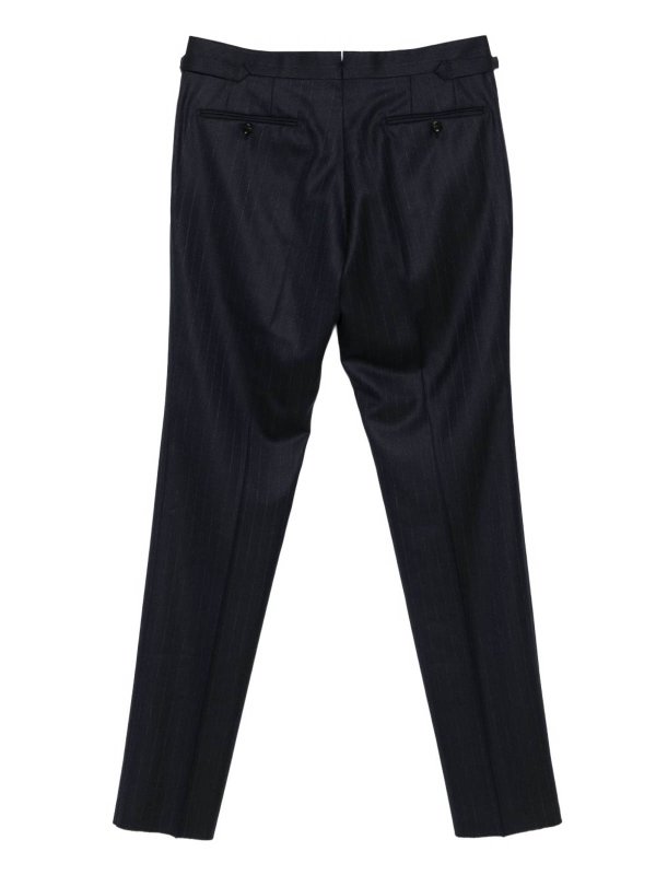 TOM FORD: casual trousers online - Pinstripe Trousers With Buckle