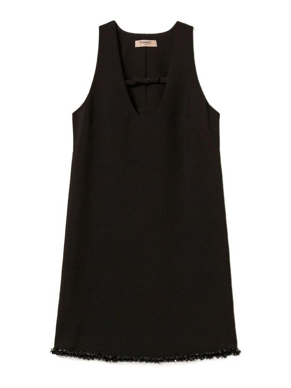 TWINSET: Vestidos cortos - Vestido Corto - Negro