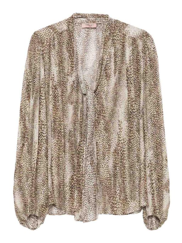 TWINSET: ブラウス - ブラウス - ブラウン