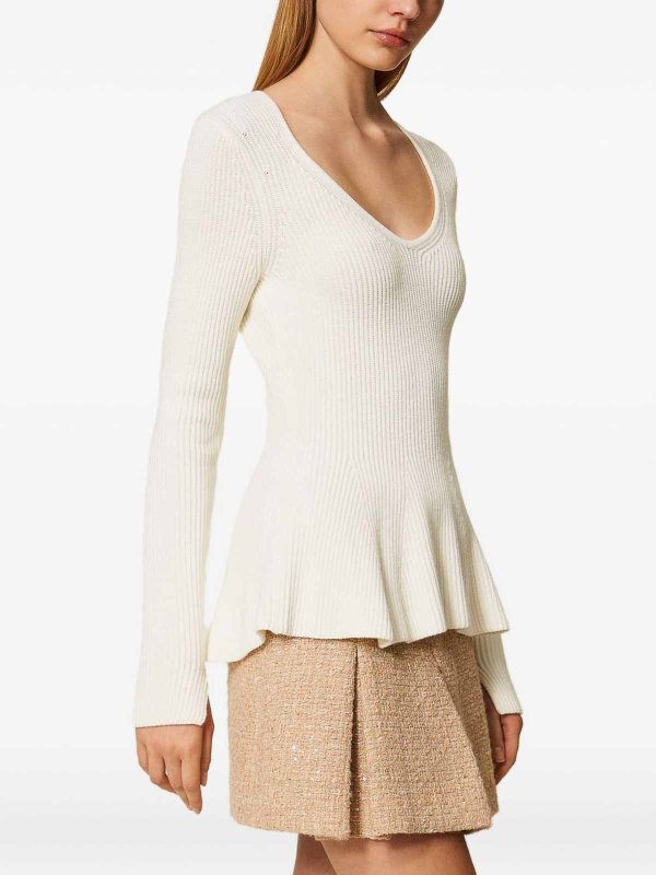 TWINSET: crew necks online - Ribbed Sweater