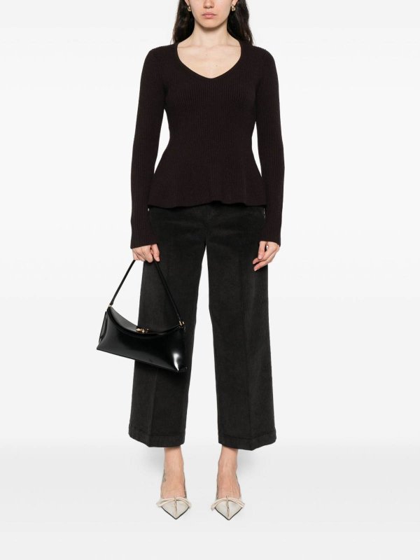 Pull À Col V - Marron shop online: TWINSET