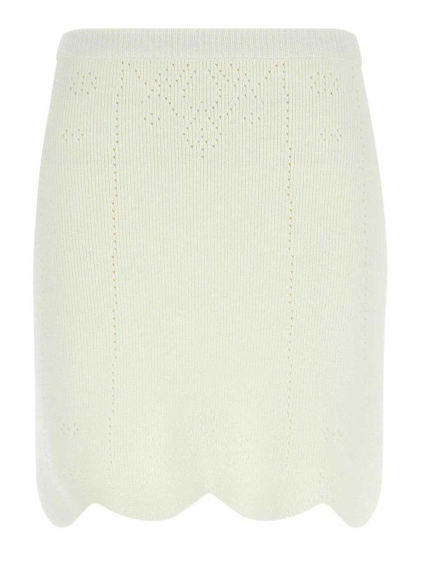 TWINSET: mini skirts - Miniskirt with Pointelle workmanship