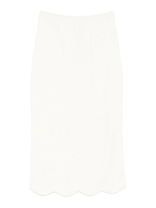 TWINSET: ニーレングススカート＆ミディ丈 - 膝丈/ミディスカート - 白
