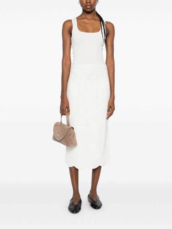 TWINSET: ニーレングススカート＆ミディ丈 online - 膝丈/ミディスカート - 白