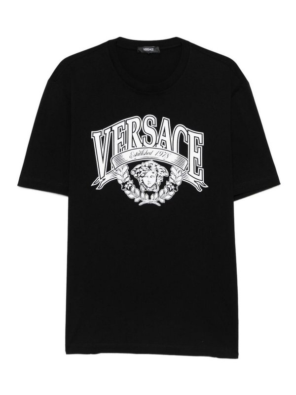 VERSACE: t-shirts - T-Shirt With Medusa Motif