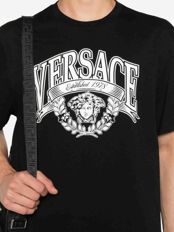 VERSACE: t-shirts online - T-Shirt With Medusa Motif