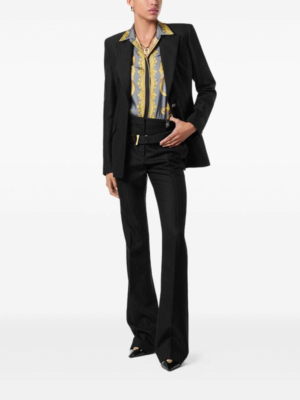 VERSACE buy online Flared Pinstripe Trousers