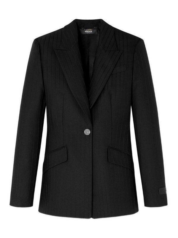 VERSACE: Blazer - Blazer - Negro