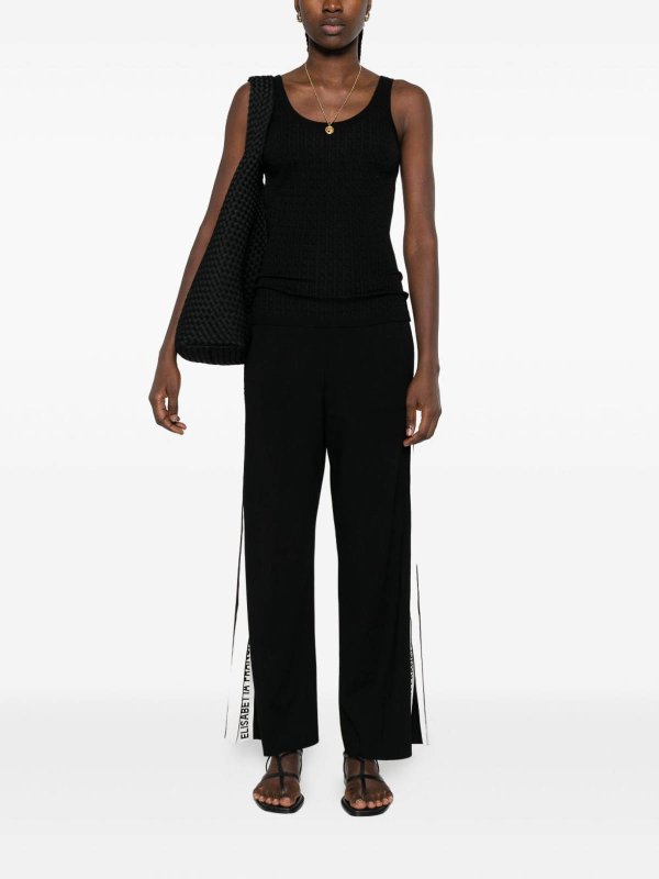 ELISABETTA FRANCHI: casual trousers online - Trousers With Logo