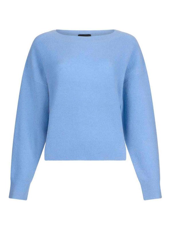 Liu Jo: ボートネック - ボートネック - ブルー