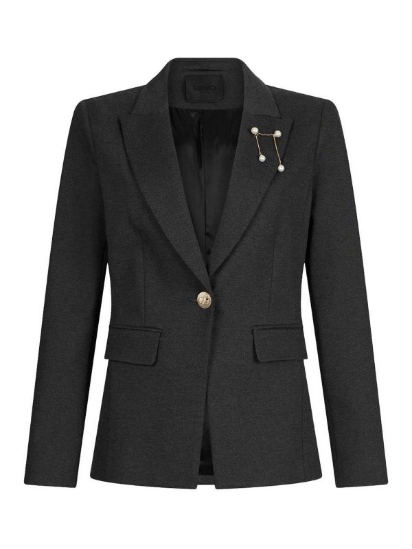 Liu Jo: casual jackets - Fitted jacket with jewel decoration