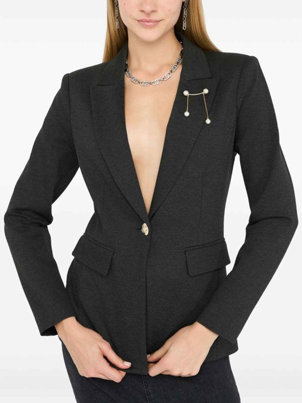 Fitted jacket with jewel decoration shop online: Liu Jo