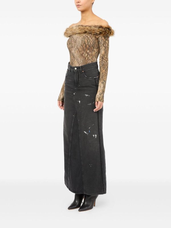 MM6 MAISON MARGIELA buy online 膝丈/ミディスカート - 黒