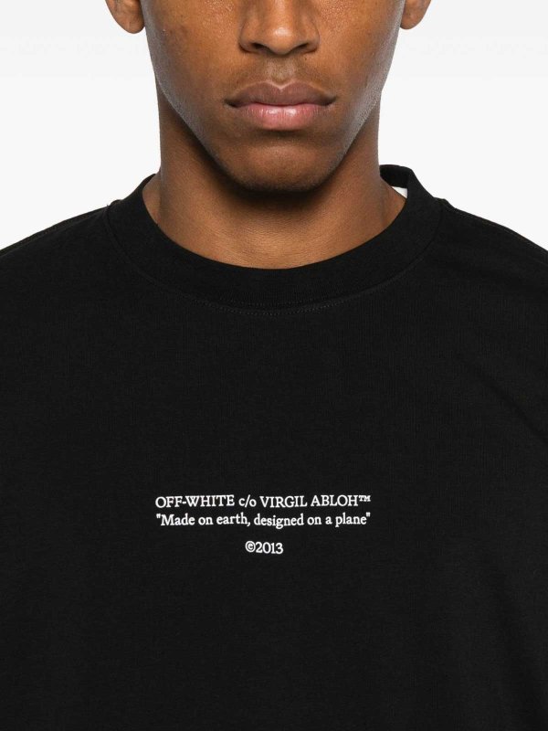 The Best Shops OFF-WHITE: t-shirts - Designed On A Plane T-Shirt
