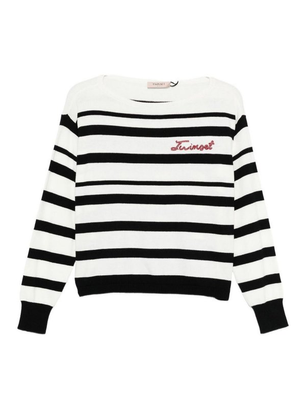 TWINSET: crew necks - Striped Sweater