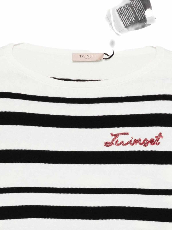 The Best Shops TWINSET: crew necks - Striped Sweater