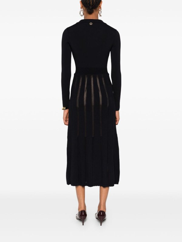 The Best Shops TWINSET: Vestidos media pierna - Vestido Midi - Negro