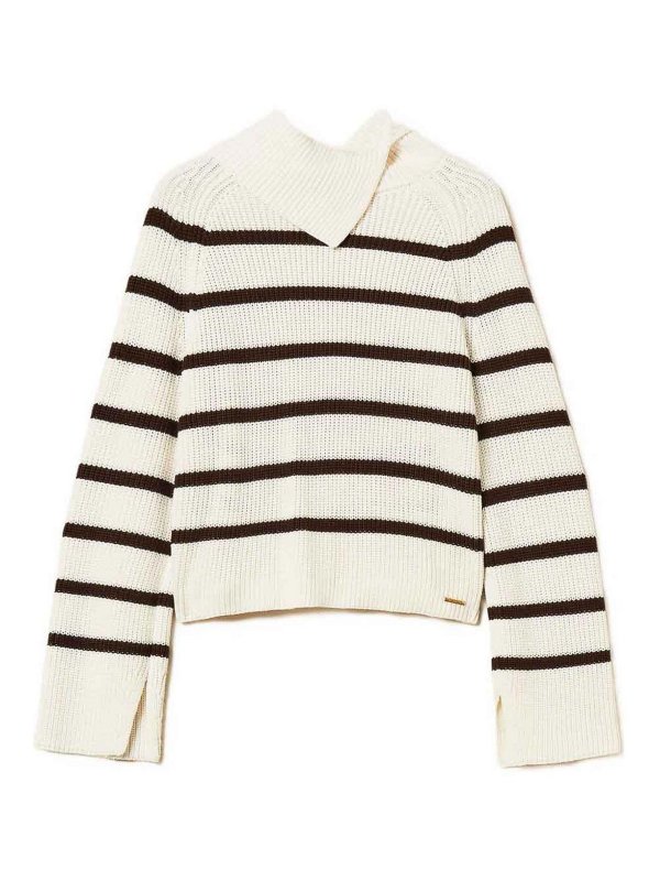 TWINSET: crew necks - Asymmetric Sweater