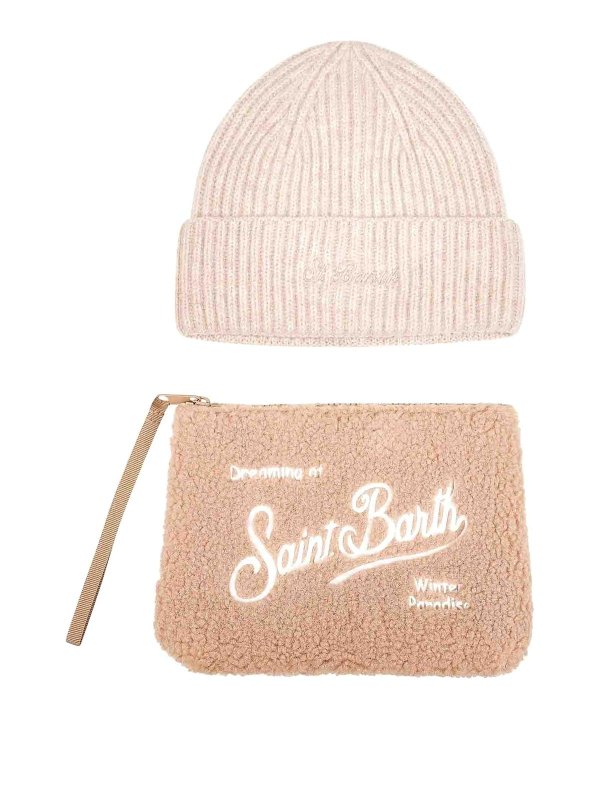 MC2 SAINT BARTH: cappelli - Set Pouch E Berretto Con Ricamo (2 Pezzi)