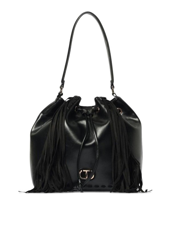 TWINSET: Schultertaschen - Schultertasche - Schwarz