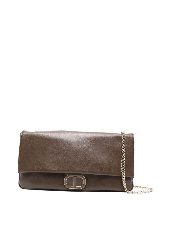 TWINSET: Bolso clutch - Bolso Clutch - Marrón