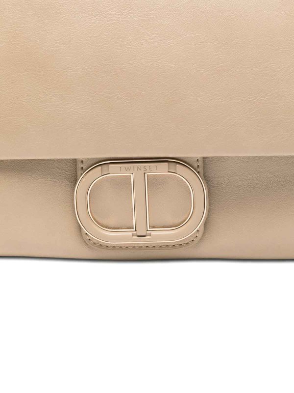 TWINSET: totes bags online - Tote Bag With Logo Plaque