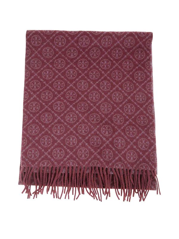 TORY BURCH: scarves - T Monogram Oblong Scarf