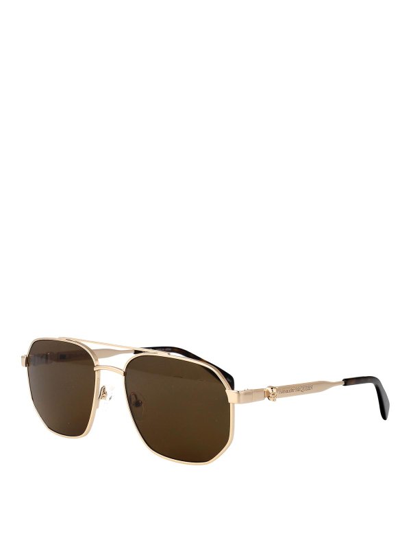 ALEXANDER MCQUEEN: Gafas de sol online - Gafas De Sol - Dorado