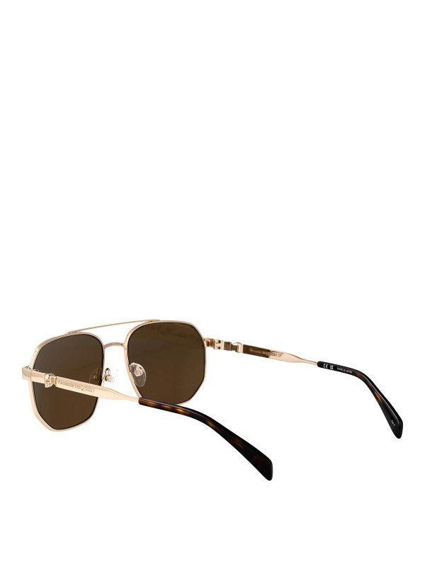 Gafas De Sol - Dorado shop online: ALEXANDER MCQUEEN