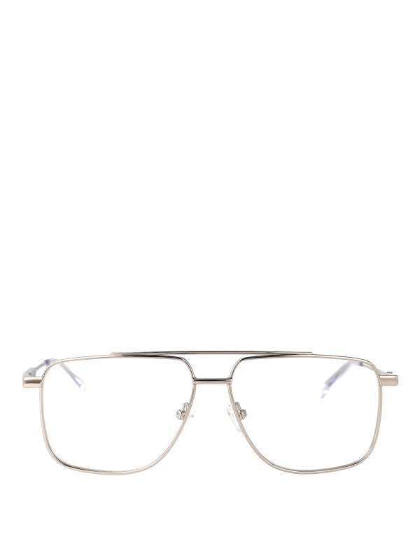 ALEXANDER MCQUEEN: 眼鏡 - 眼鏡 - 銀
