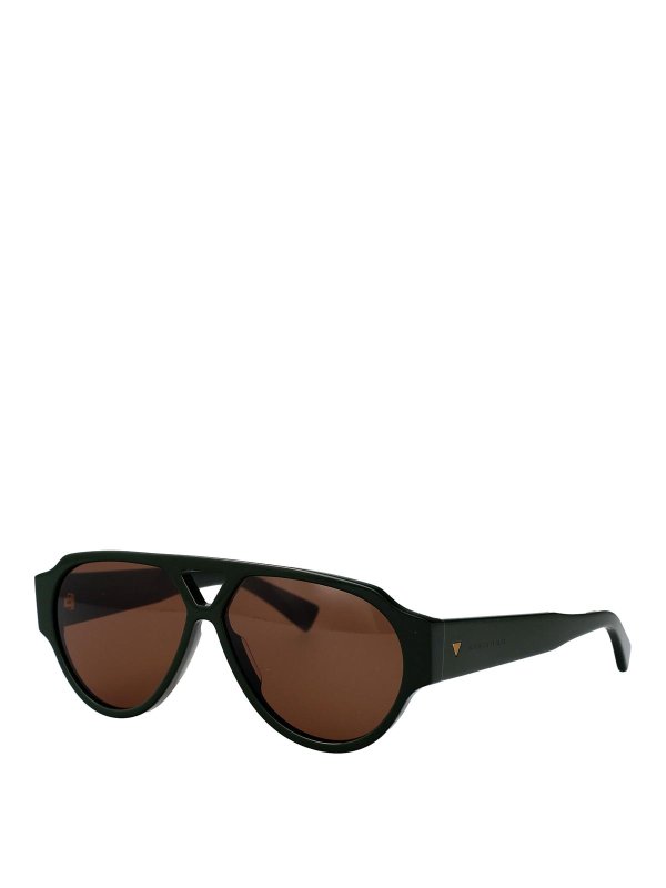 BOTTEGA VENETA: Lunettes de soleil online - Lunettes De Soleil - Vert