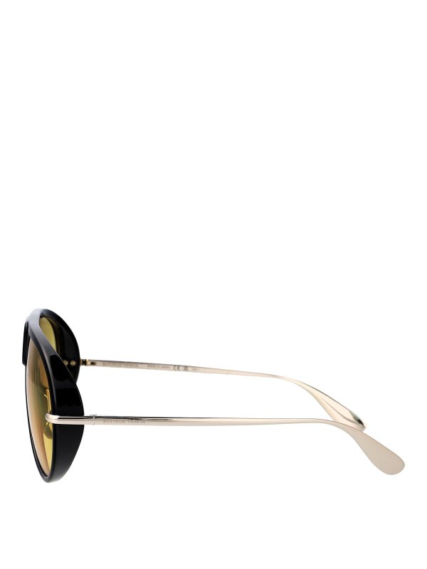 The Best Shops BOTTEGA VENETA: Lunettes de soleil - Lunettes De Soleil - Jaune