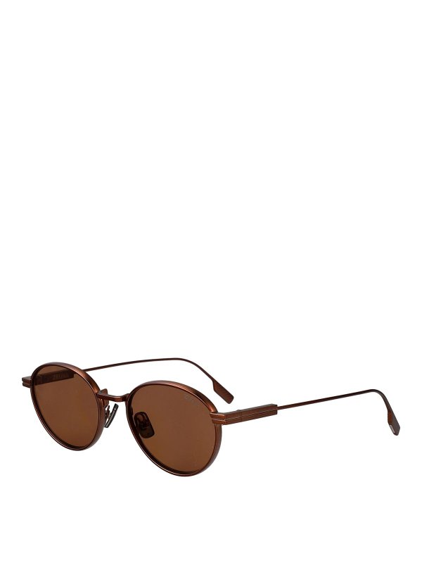 ZEGNA: Gafas de sol online - Gafas De Sol - Marrón