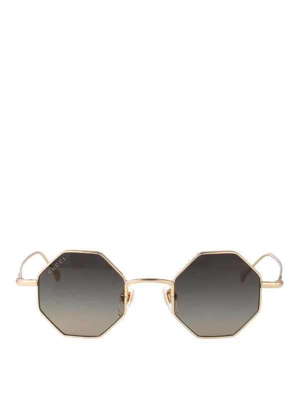GUCCI: Sonnenbrillen - Sonnenbrille - Gold