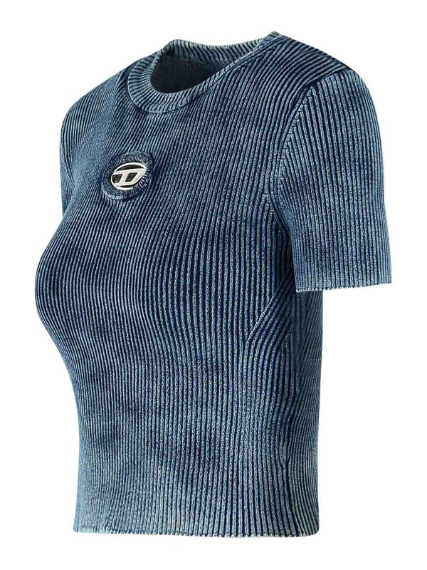 The Best Shops DIESEL: t-shirts - M-Anchor Dark Blue Cotton T-Shirt