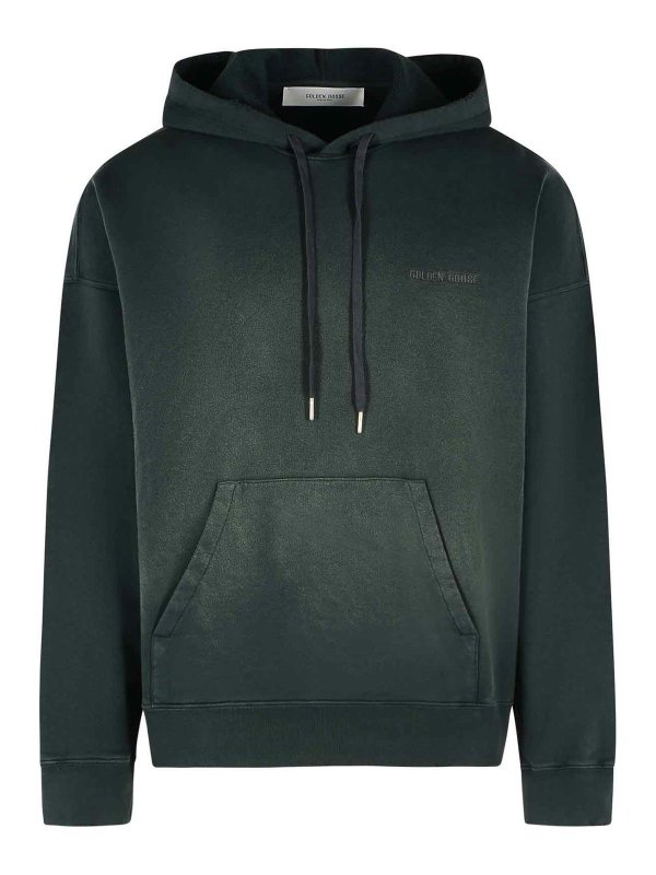 GOLDEN GOOSE: Sweatshirts & Sweaters - Black Cotton Sweatshirt