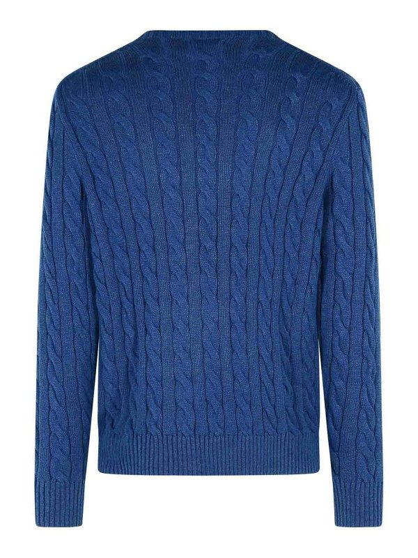 POLO RALPH LAUREN: Strickpullover mit Rundhalsausschnitt online - Rundhalspullover - Blau