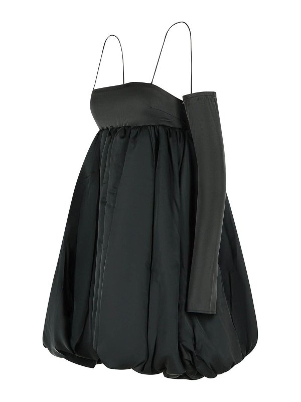 The Best Shops ROTATE Birger Christensen: knee length dresses - Balloon Dress In Black Polyester