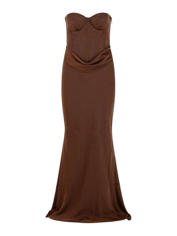 ROTATE Birger Christensen: Vestidos largos - Vestido Largo - Marrón