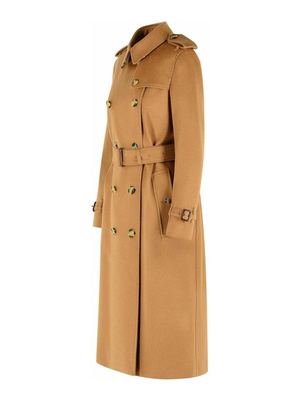 The Best Shops BURBERRY: trench coats - Long  Camel Beige Cashmere Trench Coat
