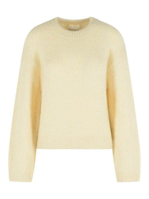 CLOSED: Strickpullover mit Rundhalsausschnitt - Rundhalspullover - Weiß