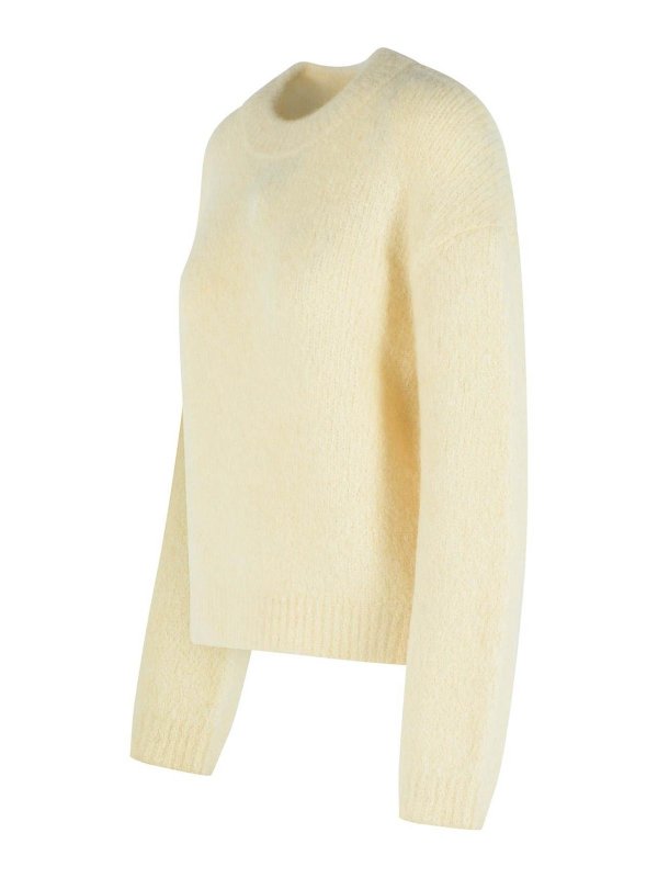 The Best Shops CLOSED: Strickpullover mit Rundhalsausschnitt - Rundhalspullover - Weiß