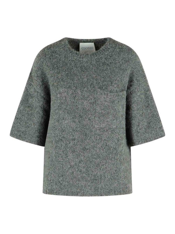 CLOSED: crew necks - Grey Alpaca Blend Sweater