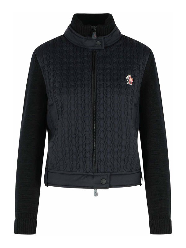 MONCLER: Cardigans - Cardigan - Noir
