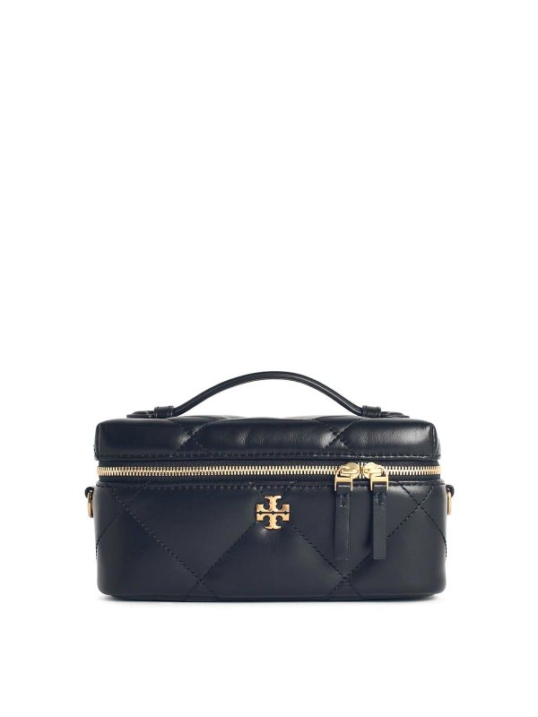TORY BURCH: Cases & Covers - Kira Black Leather Beauty Case