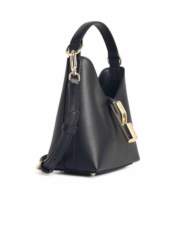 FURLA: shoulder bags online - Hobo Iride Mini Bag In Black Leather