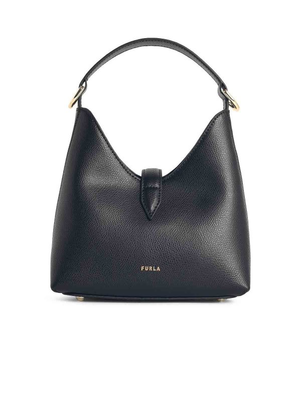 The Best Shops FURLA: shoulder bags - Hobo Iride Mini Bag In Black Leather