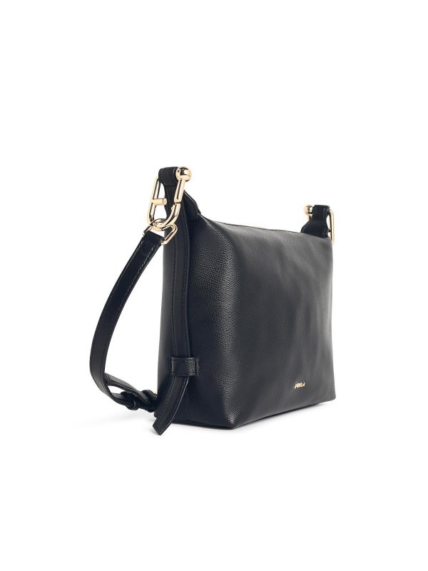 FURLA: shoulder bags online - Tonie Mini Shoulder Bag In Black Leather